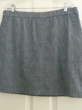 LANDS' END DENIM SKORT